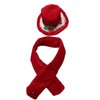Christmas Wine Bottle Knit Hat Scarf Set Small Nylon Cotton