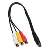 4 Pin S-Video to 3 RCA AV Female Cable for