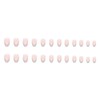 Press on Nails Short Round SWEKKE French Tip Fake Nails