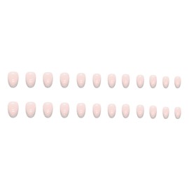 Press on Nails Short Round SWEKKE French Tip Fake Nails Sliver Nail Tip Full Cover Glue on Nails Glossy False Nails with Nail Glue Stick on Nails Artificial Acrylic Nails for Women Girls 24 Pcs