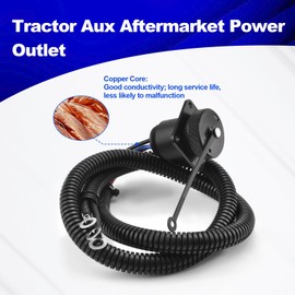 Tractor Aux Aftermarket Power Outlet Compatible with John Deere Case IH Ford CAT, JD RE51091 Mates to JD RE37651