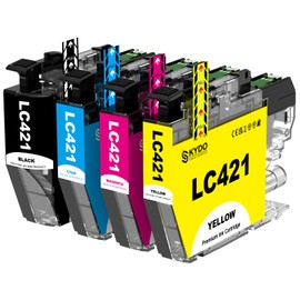 LC421 LC 421 Cartridges Compatible with Brother LC421 for Brother DCP-J1050DW for Brother MFC-J1010DW for Brother DCP-j1140DW (Pack of 4)