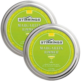 Stirrings 2 Pack Margarita Cocktail Rimmer - Easy to Rim a Glass - Specialty Sugar and Salt Drink Rimmers