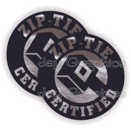 Unbranded/Generic Chrome ZIP TIE Certified Funny Hard Hat Stickers | Safety Welding Helmet Decals