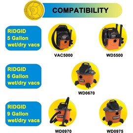 SpaceTent 10 Pack VF3503 Size b Vacuum Bags for Ridgid 6 to 9 Gallon Wet/Dry Vacs.