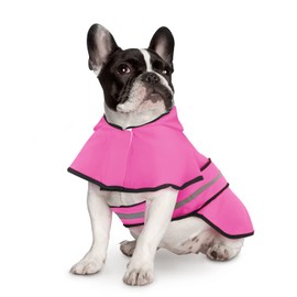 HDE - Impermeable con capucha para perros pequeños a muy grandes y cachorros (rosa, talla mediana)