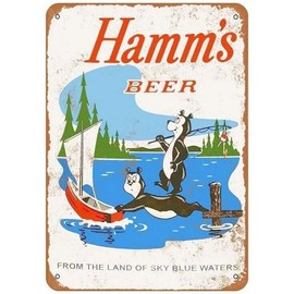 Hamm's Beer Classic Retro Ad Reproduction 8x12 Aluminum Metal Sign