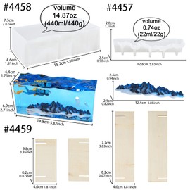 Epoxy Resin Silicone Molds Set Sea Mountain Diorama Fish Tank Miniature