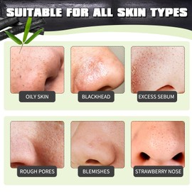 Mitesserentferner, Blackhead Remover, Silikon Skin Scrubber mit 20 Stück Mitesserentferner Stripes, Porentief Reinigend, Sanft und Sicher für Die Gesichts und Nasenhaut