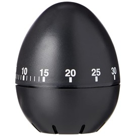Chef Aid 60 Minute Egg Shaped Timer, In a Black Colout with clear and easy to read White Markings, Perfect for Kitchen use and ideal for many tasks around the home