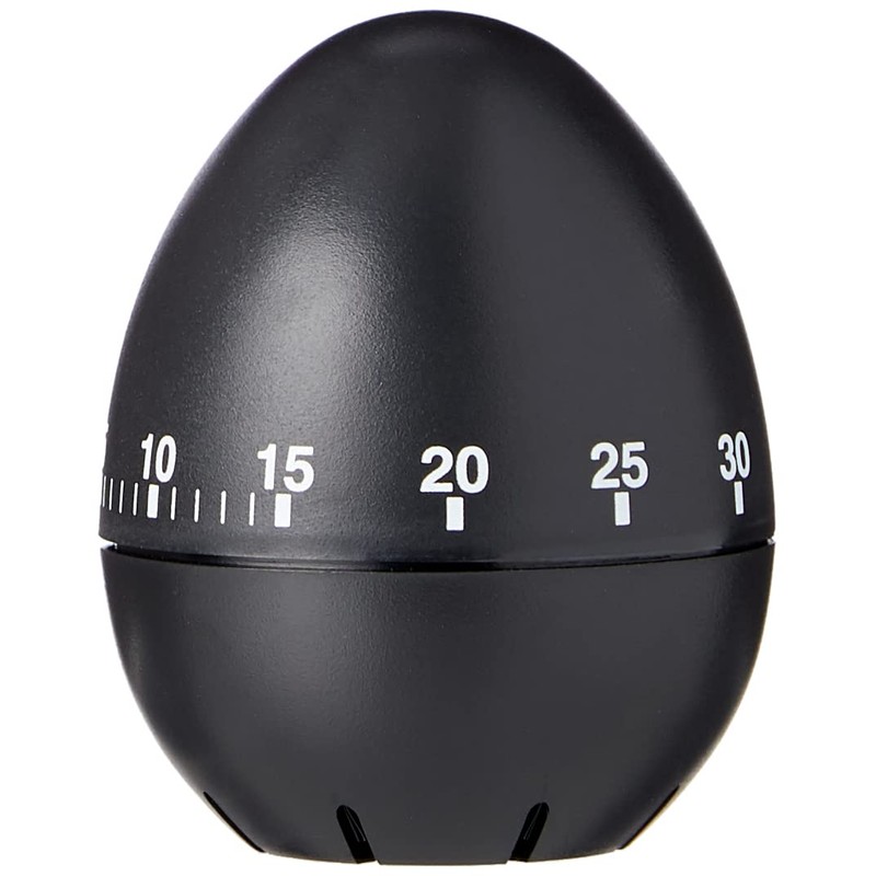 Chef Aid 60 Minute Egg Shaped Timer, In a Black