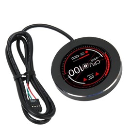 CPU Liquid Cooler Screen, 2.1 in LCD Screen Liquid CPU Cooler LCD Screen, 480x480 Dimmable Multifunction Watercooler Screen for Desktop Chassis