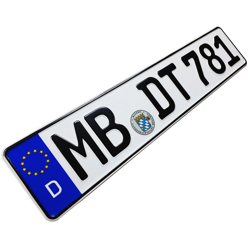 European German License Plate