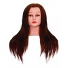 Letmex Cabezote Cabello Natural Castaño Oscuro 18 Pulgadas Para Pra