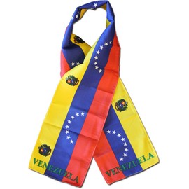 K's Novelties Set of 6 Venezuela 8 Star Country Lightweight Flag Printed Knitted Style Scarf 8"x60"