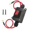 Linkstyle Waterproof Inline Cord Switch, DC12-24V DPST On Off Toggle