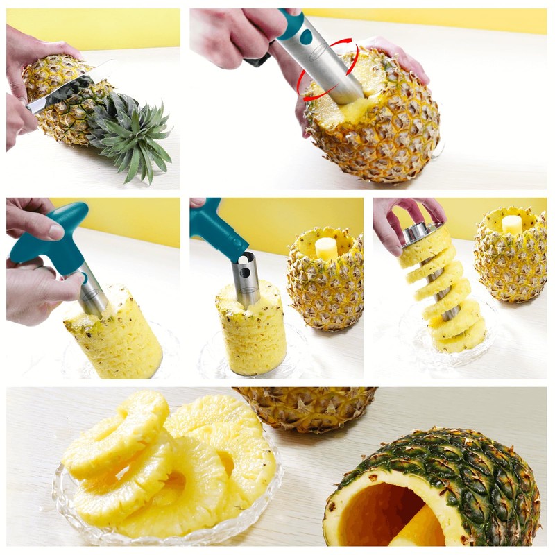 Pineapple Corer, [Upgraded, Reinforced, Thicker Blade] Newness Premium Pineapple Corer