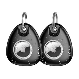 Hertekdo Funda para Airtag, 2PC Impermeable Funda para Airtag, Airtag Accesorios Funda Protectora de Silicona Antipérdida para AirTags, Llavero Airtag Ideal para Niño, Mascota, Natación, Buceo
