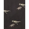 (karora-ta) colorata Tie T-Rex & Triceratops Pattern Dark Brown