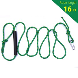 Heavy - Duty Boat Mooring Rope Set, 16.4ft Marine Docking Line with Stainless Steel Carabiner & Protective Foam Buoy, 0.47inch Diameter for Jet Ski, Boat & Kayak (Green)