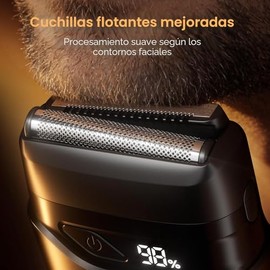 Mbzoey Afeitadoras eléctricas de lámina para hombres: Mini maquinilla de afeitar eléctrica para la cara - Maquinilla de afeitar inalámbrica impermeabl