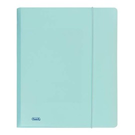 Favorit 400116601 Folder with 3 Flaps and Elastic Strap P@STEL Internal Format 24 x 33 cm Spine 0-1, Light Blue