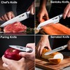Cooks Standard Kitchen Knife Set with Block 6-Piece, Stainless Steel