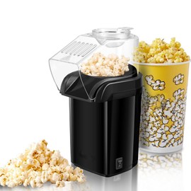 Popcorn Popper, Popcorn Popper Automático de Aire Caliente, 110 V, No Requiere Aceite, Para Fiestas, Dramas Familiares, Películas y Merienda Infantil, Negro