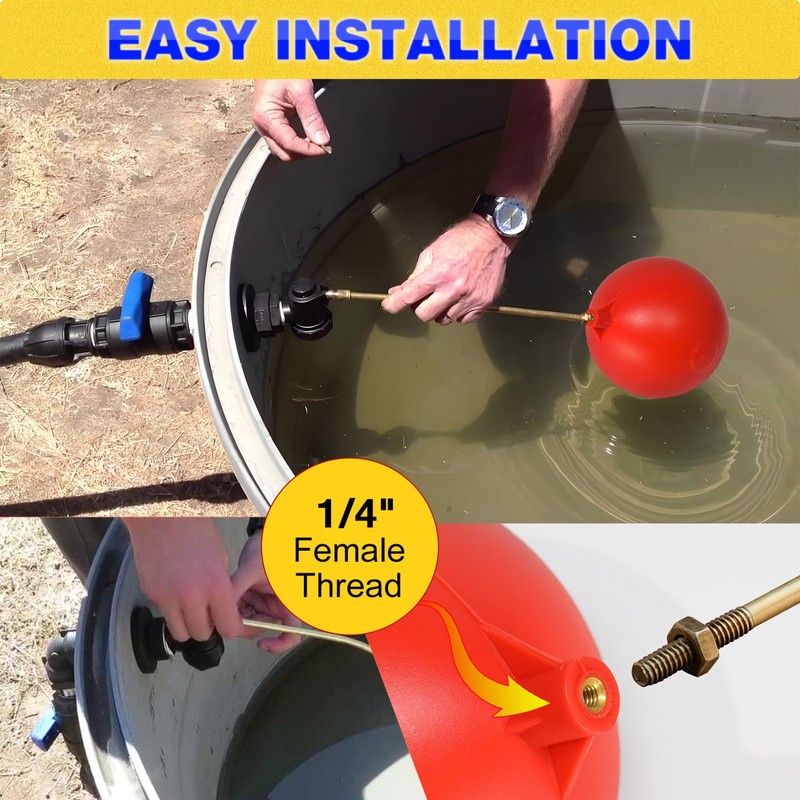Shawmin 6" Float Ball for Float Valve, Heavy Duty Plastic