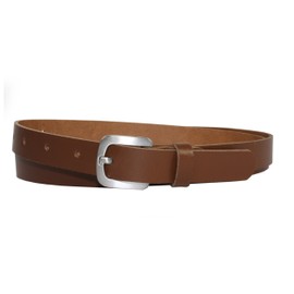 Vascavi Genuine Leather Belt, Denim Belt, Hip Belt, Made in Germany, 2 cm Wide and Approx. 0.25 cm Thick, light brown