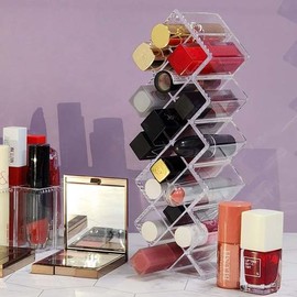 Cosmetic Storage Organizer for Tints, Lip Gloss, Lipstick, and Lip Balm - 16 Compartments