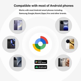 Bluetooth Tracker for Android Device 4 Pack, Item Finders Locators Work with Google Find My App (Only for Android), Tracker Tag for Keys, Luggage, Backpack, Wallet, Vehicle, Pets (White)