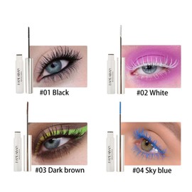 12 Colours Colourful Mascara Set, Blue, White, Black, Rainbow, Colourful, Long-Lasting, Smudgeproof, Waterproof, Coloured, 3D Fibre Eyelashes, Mascara Volume Eyelashes