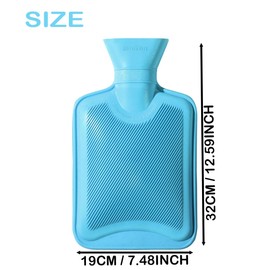 iPEAK Wärmflaschen-Tasche, 2 l, groß, zur Linderung von Nacken- und Schulterschmerzen, Hand- und Fußwärmer, 2 l, Blau