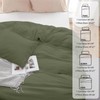 Poboton Green King Duvet Cover, Ultra Soft 3 Pieces Bedding