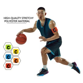 TROTH Captain's Armbands - Adult & Youths Elastic Sports Arm Band - Adjustable Captain Armbands for Football, Soccer, Hockey, Rugby etc. (Red, Adult (1 Pack))