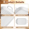 2 Pack Microwave Bacon Tray Ceramic Cooker with Drip Rack,