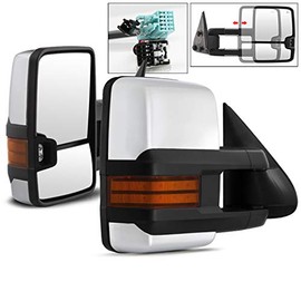 AKKON - For 2003-2006 Chevy Silverado 07 Classic Model Extending Towing Power Heated w/Amber LED Signal Mirrors Left + Right