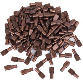 Tbestmax 5 mm Shelf Support Pegs Spoon Bookshelf Pins Cabinet Shelves Peg Metal Bookcase Clips for Kitchen Shelf Holder 120 Pcs Deep Brown