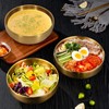 Roucerlin 2Pcs 7.3In Gold Large Stainless Steel Soup Bowl, 35OZ