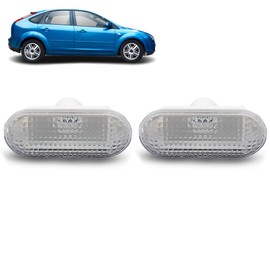 ROBUST 2 Pcs Car Side Wing Indicator Repeater Light Lens Clear for Ford C-max 2007-2010 Focus Mk2 2005-2011 Fiesta 2001-2008 Fusion 2002-2012 1336185 4593010 4M5A13K309AA
