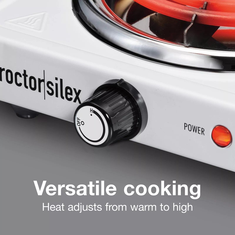 Proctor Silex Electric Stove Single Burner Cooktop Compact and Portable
