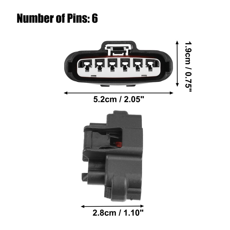 X AUTOHAUX 6 Pin Car Throttle Position Sensor Connector Adapter