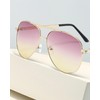 TODREMOU Sunglasses Retro Men's Glasses Sunglasses Pilot, Purple Yellow