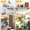 Logei Pack of 4 Metal Shelf Brackets with Screws Wall