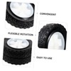 CHILDWEET 2pcs Solid Mute Rubber Casters for Lawn Mowers and
