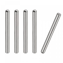 TOP-VIGOR 5Pcs 6mm x 60mm Dowel Pins, 304 Stainless Steel Round Head Flat Chamfered End Shelf Pegs Support Fasten Elements Silver Tone