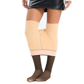 Famulily Womens Winter Warm Fleece Lined Tights Plus Size Thick Comfy Velvet Leggings Thermal Pantyhose Pants Coffee 300g