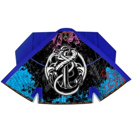 JAGUAR PRO GEAR – Rattle Snake Inner Sublimated Pro Brazilian Jiu Jitsu BJJ Kimono Gi Uniform Unisex - Belt Included (Blue, A-3)