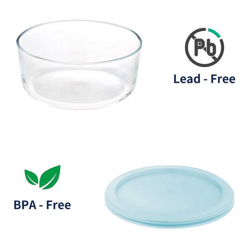 Luvan Glass Storage Containers with Lids, Set of 6 Round